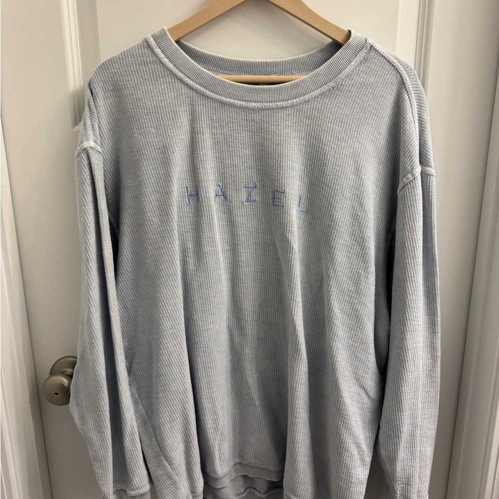 Hazel Boutique Ribbed Lightweight Crewneck